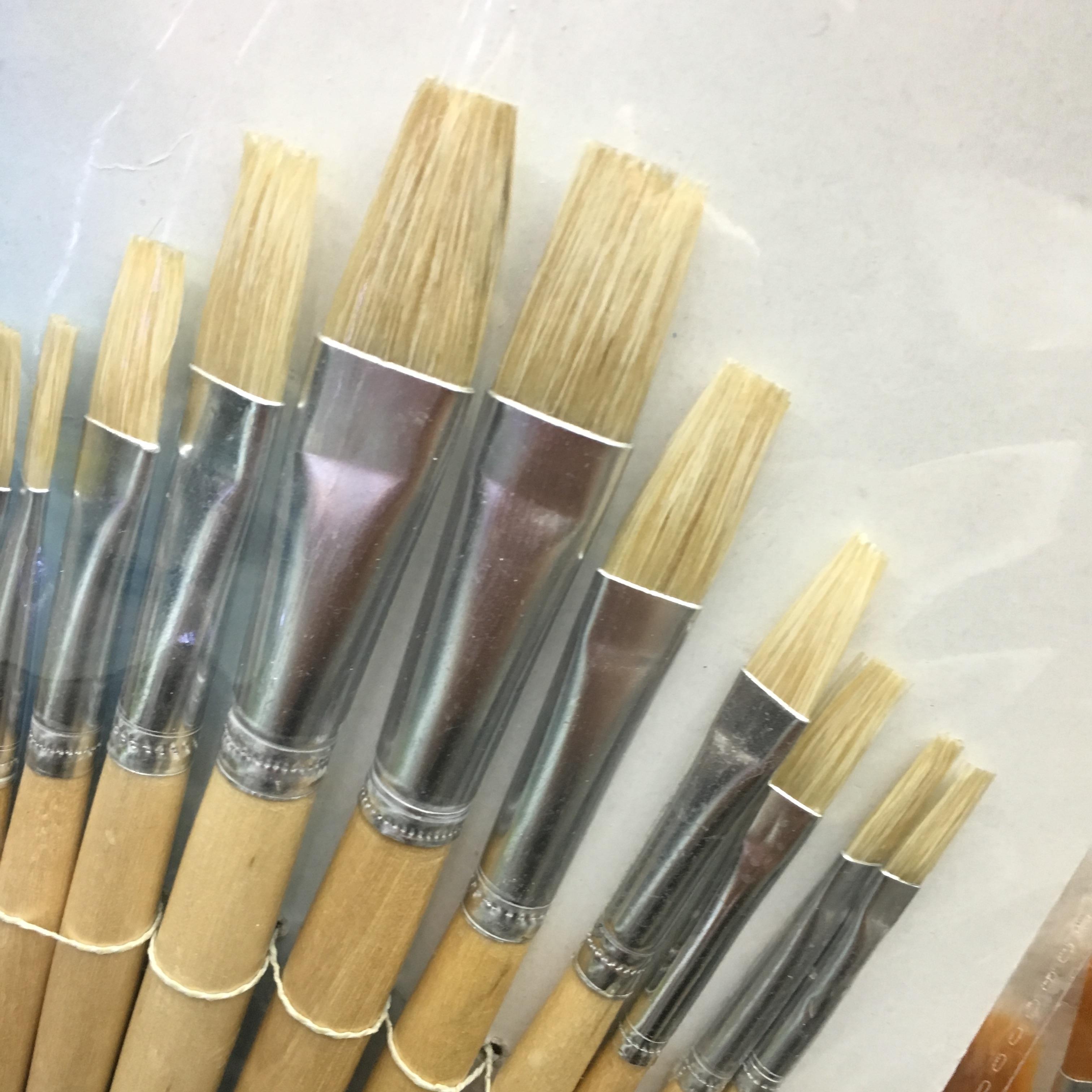 渝鬃原木猪毛刷油漆胶水刷水粉丙烯笔不掉毛产品图