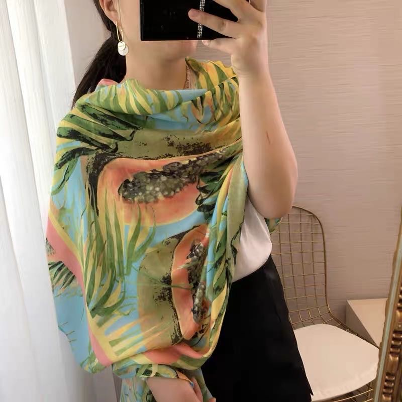 Stylish Spring And Summer Scarves And Shawl Plants Casual