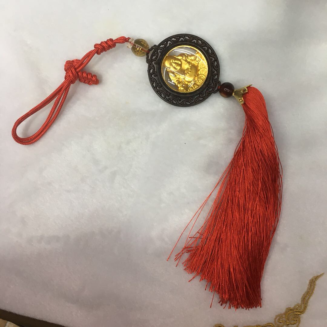 Pure copper tassel ebony car hanging accessory decoration