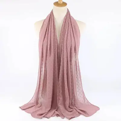 Spring And Autumn Ladies All Fashion Flocking Polyester Scarf Shawl