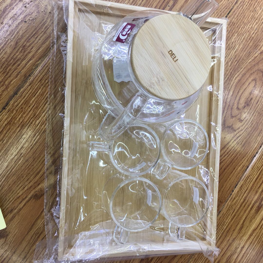 Simple glass juice kettle glass cup set 5-piece factory direct sale thumbnail