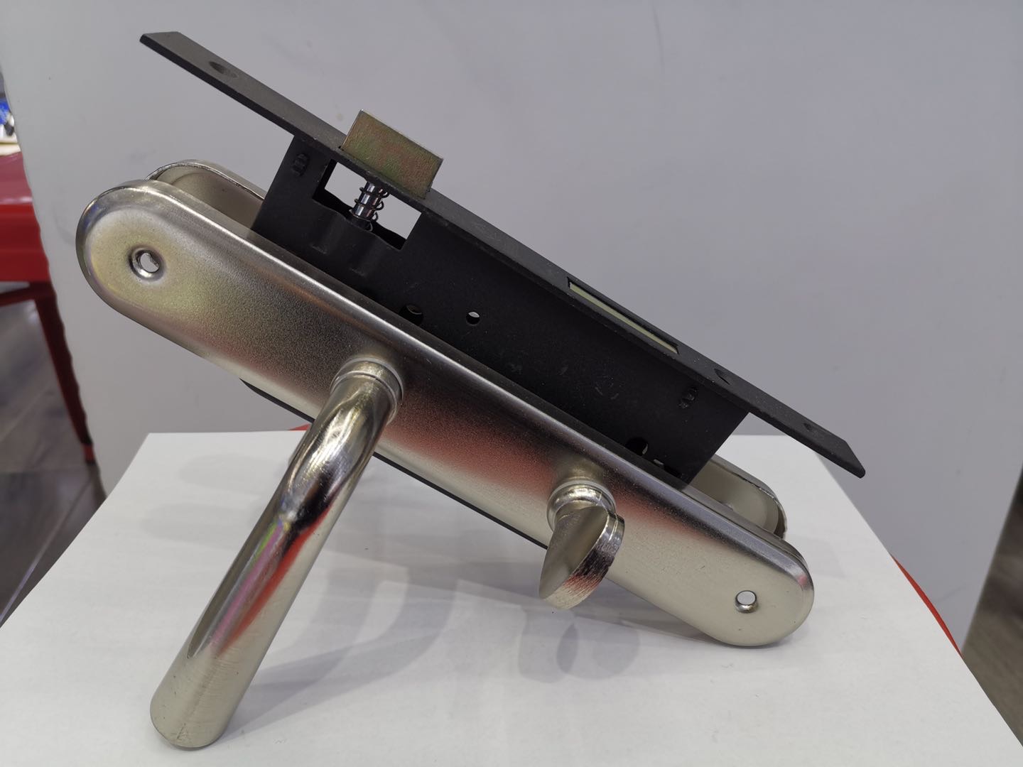 ROBSON124 WC door lock: Black lock body + panel + knob door lock facade group lock accessories details Picture
