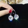 韩国风尚金色合金环镶钻圆形钻石闪亮女气质耳饰细节图