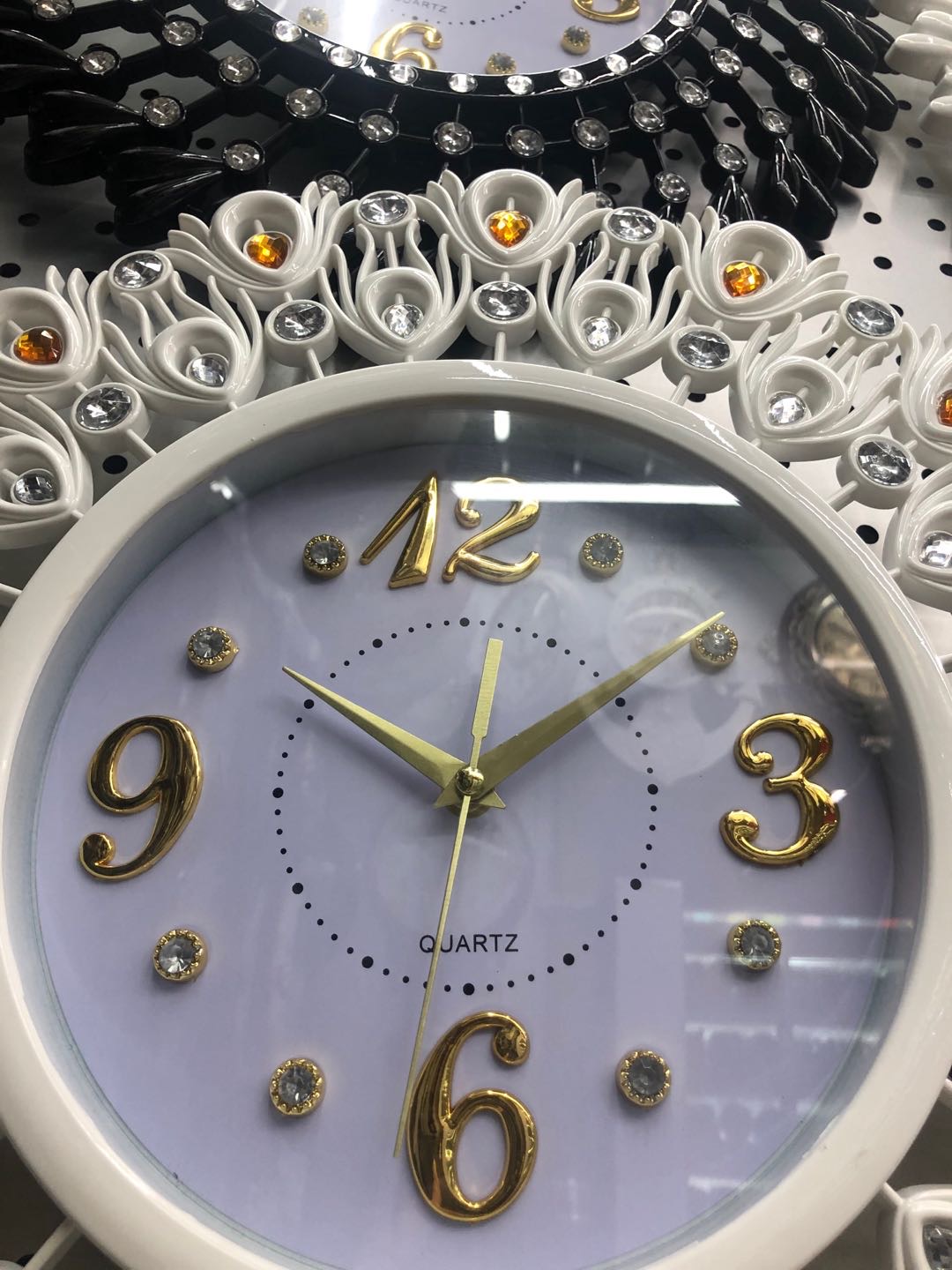 现代简约欧式大号客厅双面挂钟时尚创意墙壁挂钟卧室静音钟表产品图