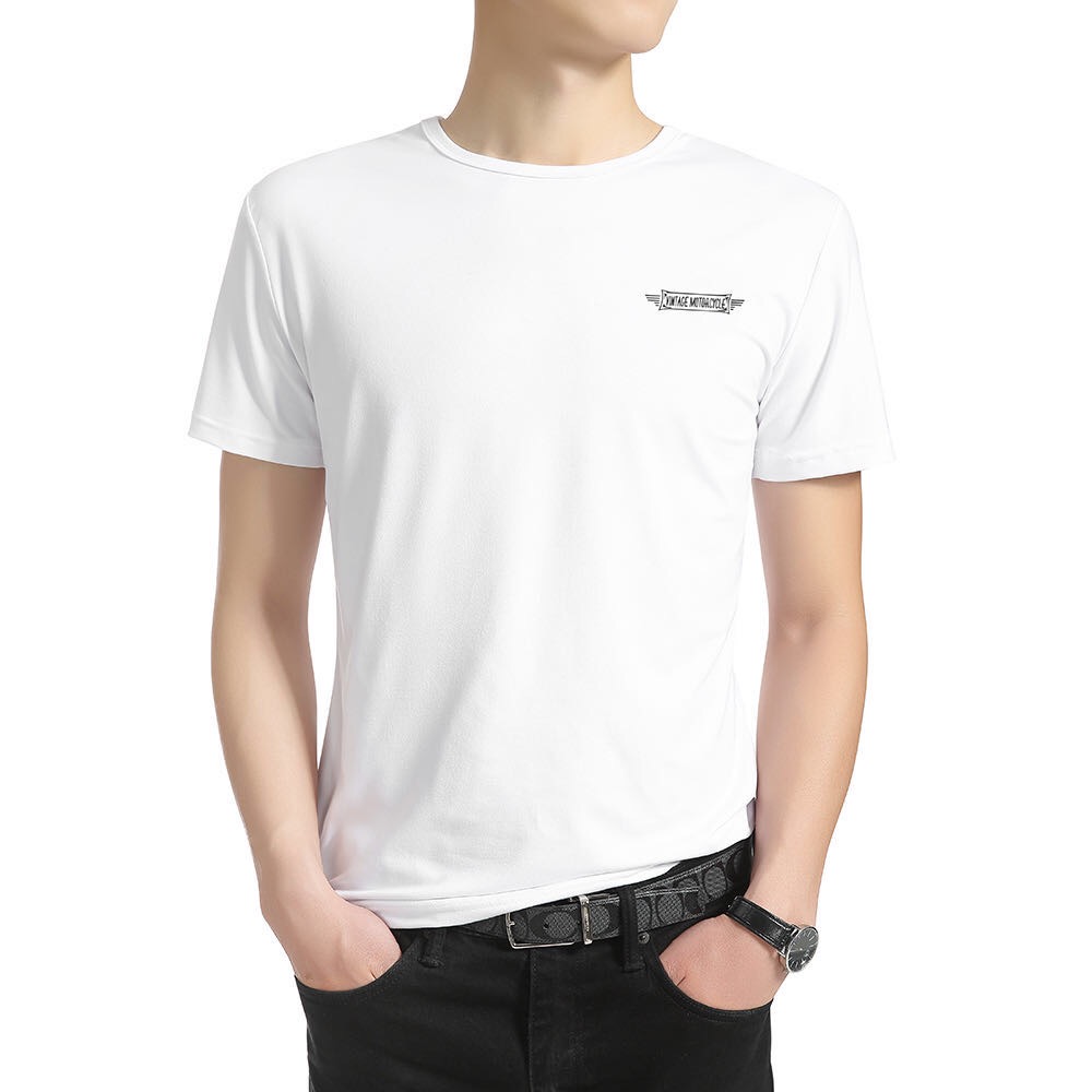 New Men's Letter Pattern T-Shirt Summer Leisure Sports Underwear Undershirt Short Sleeve Top Specification drawing