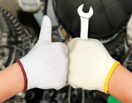 Gloves Labor Protection Wear-Resistant Work Labor Pure Cotton Labor White Cotton Thread Supplies Thickened Nylon Field Work Complete Glove