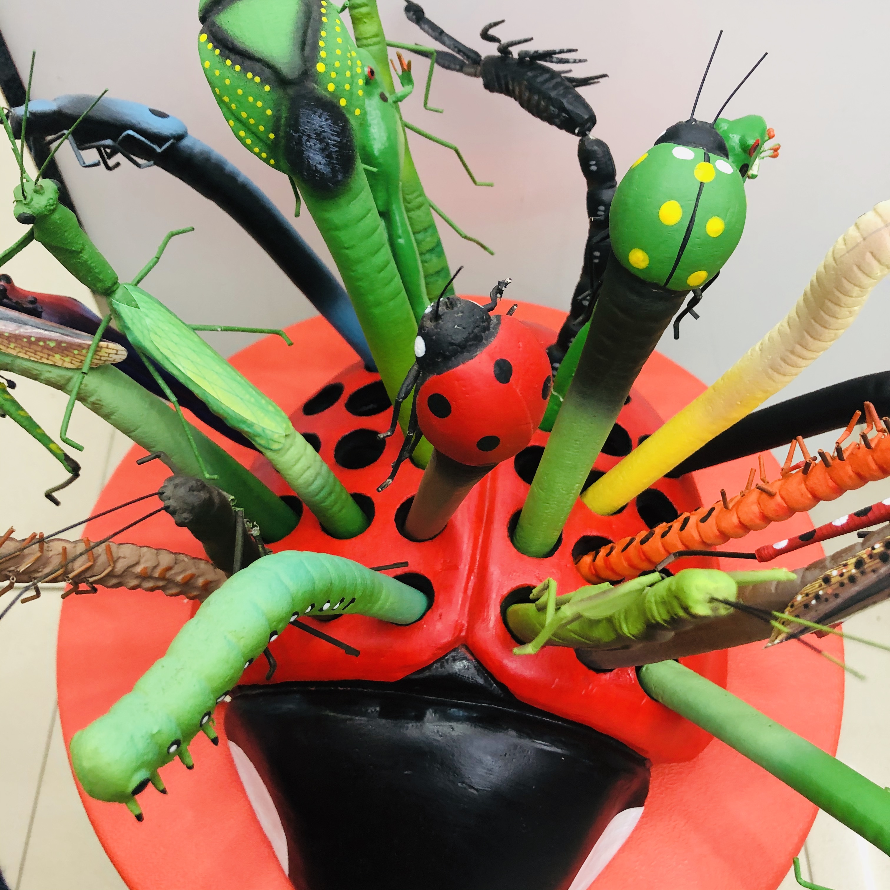 昆虫造型木雕笔实木实木雕刻手工彩绘中性笔