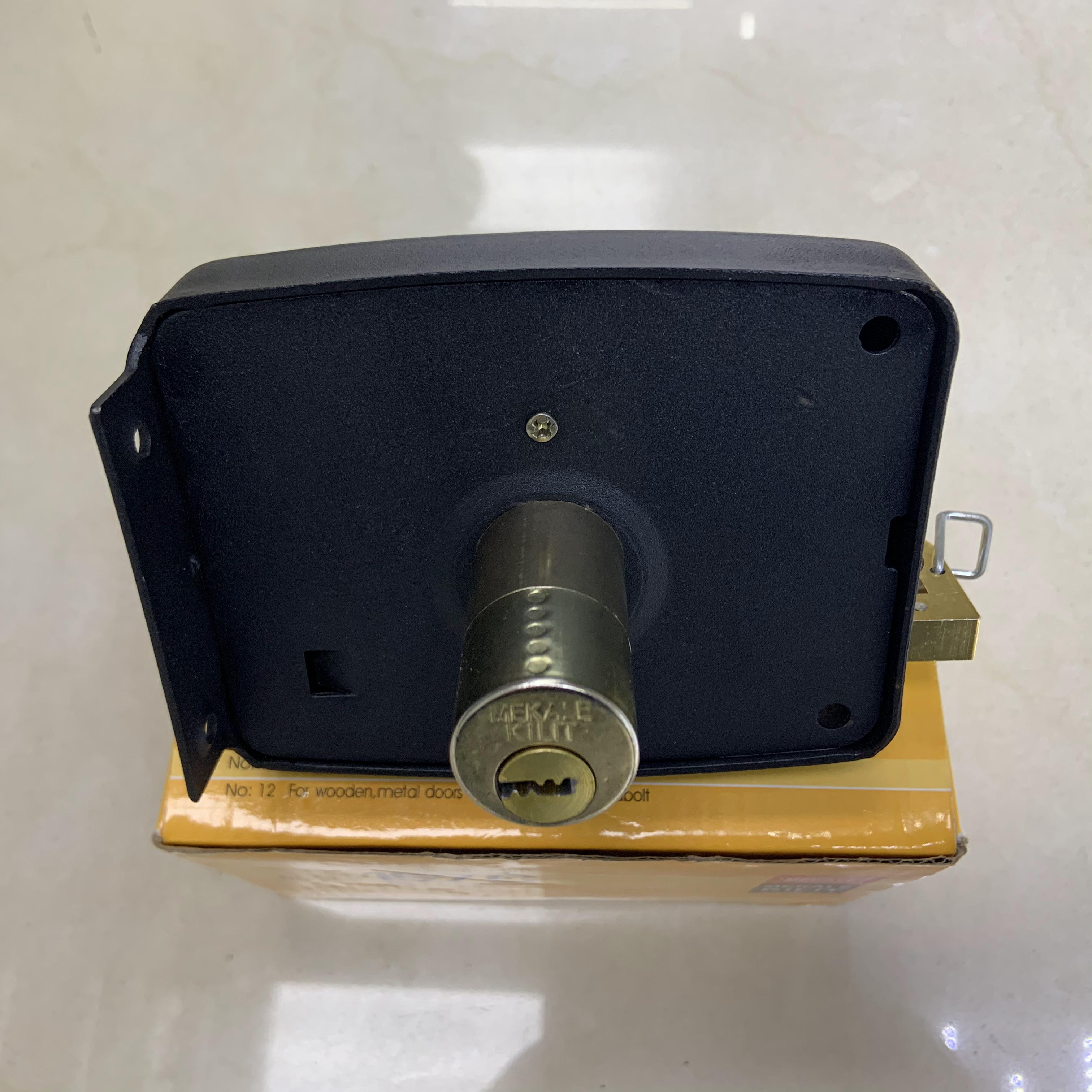 Semi-copper old-fashioned anti-theft exterior mechanical door lock, iron door, wooden door, universal large door lock, indoor safety and stability lock details Picture