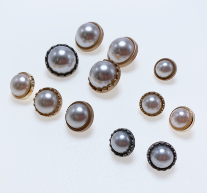 扣服装辅料扣圆形衬衣装饰纽扣仿珍珠面纽扣细节图