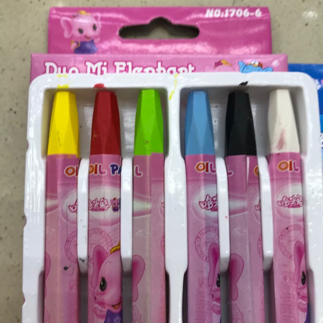 哆米象6 色油画棒儿童绘画用品蜡笔无毒可水洗宝宝画画笔细节图