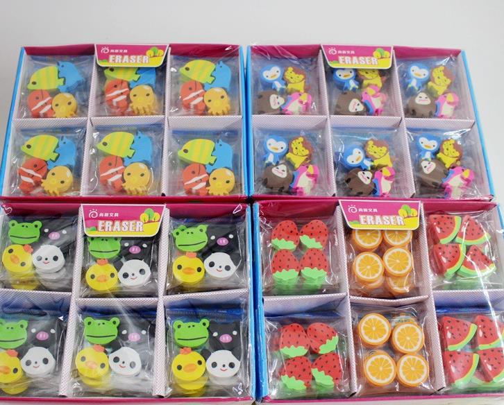 卡通可爱图案橡皮擦厂家直销可来样定制价格美丽