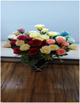 The factory direct sale new flower autumn 7 head flower leaf small rose thumbnail