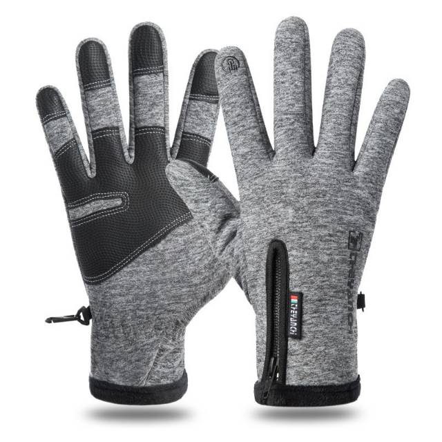 Guantes de invierno de hombre pantalla táctil guantes de cuero más peluche guantes de ciclismo caliente conducción hombres y mujeres