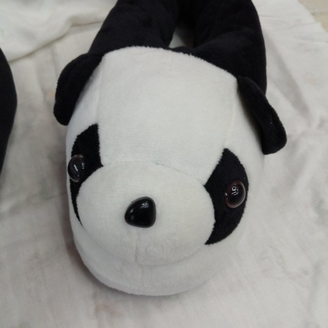 Home Shoes Non-Slip Indoor Floor Shoes Men's And Women's Spring Slippers Cute Cartoon Flat Floor Package With Panda details Picture