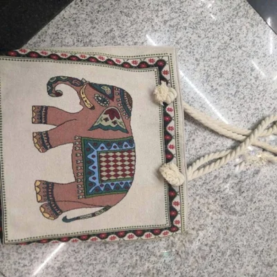 Tote Canvas Bag Elephant Pattern Bag