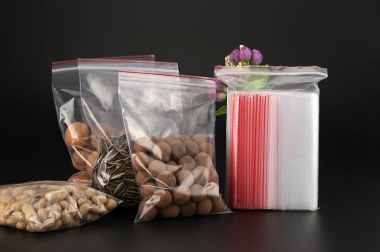 Longsen wholesale of self-sealing bags in stock, transparent sealed bags, bone-reinforced plastic bags, thickened PE plastic sealing details Picture
