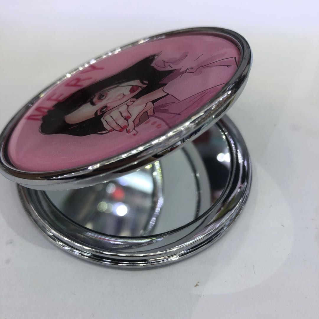 亮丽女孩小镜子随身化妆镜可爱便携折叠学生镜细节图