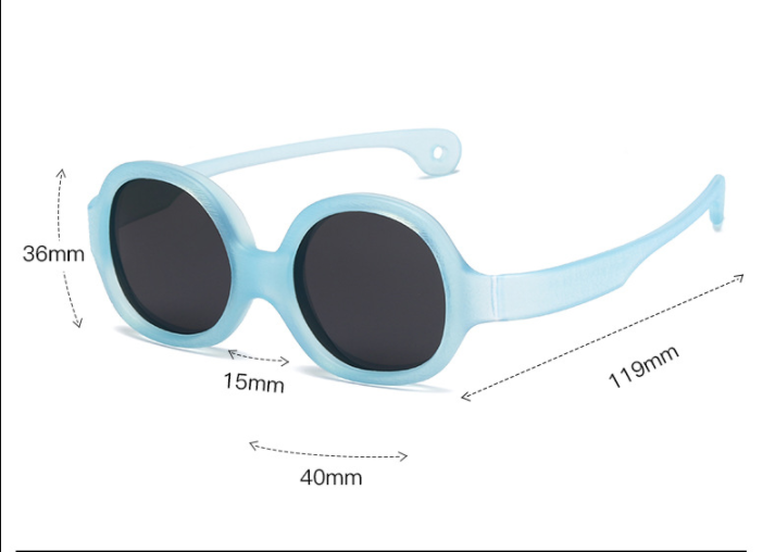 New cross-border children's sunglasses, student fashion, customizable foreign trade glasses, children's UV protection polarized sunglasses Specification image