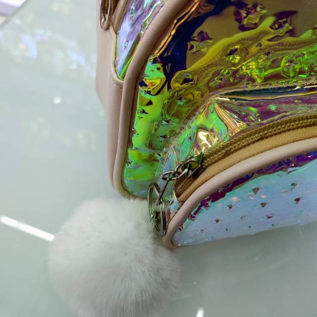 可爱小兔子幼儿园镭射双肩出游小背包产品图