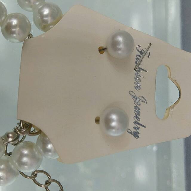 Three-piece pearl jewelry pendant necklace, creative Uruguayan collarbone, simple and elegant birthday gift for girls, Jiuxiang Jewelry 1103 Specification image