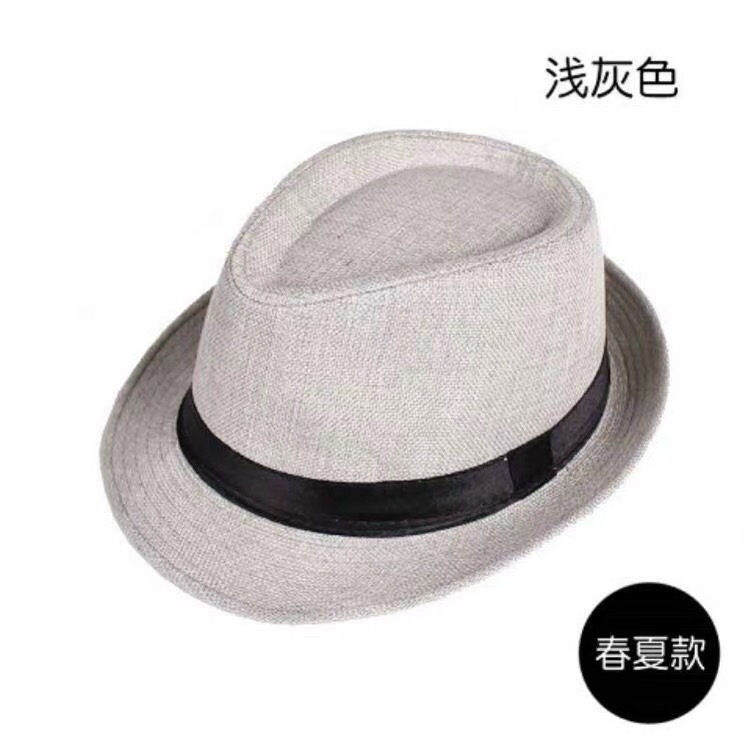 Korean style trendy summer men's hats, autumn and winter jazz hats, sun hats, women's straw hats, British top hats, couple hats Specification image