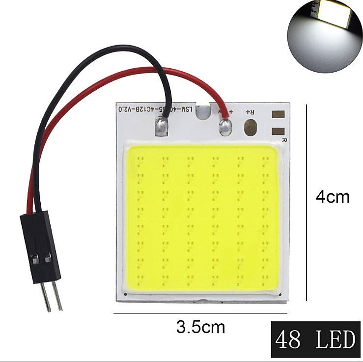 12V Car Led Reading Light Modified Light Dual Pointed Roof Light Cob Light Board
