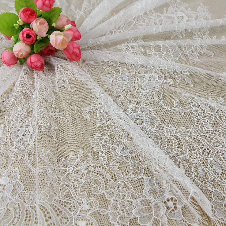 150cm wide eyelash lace in stock from the manufacturer