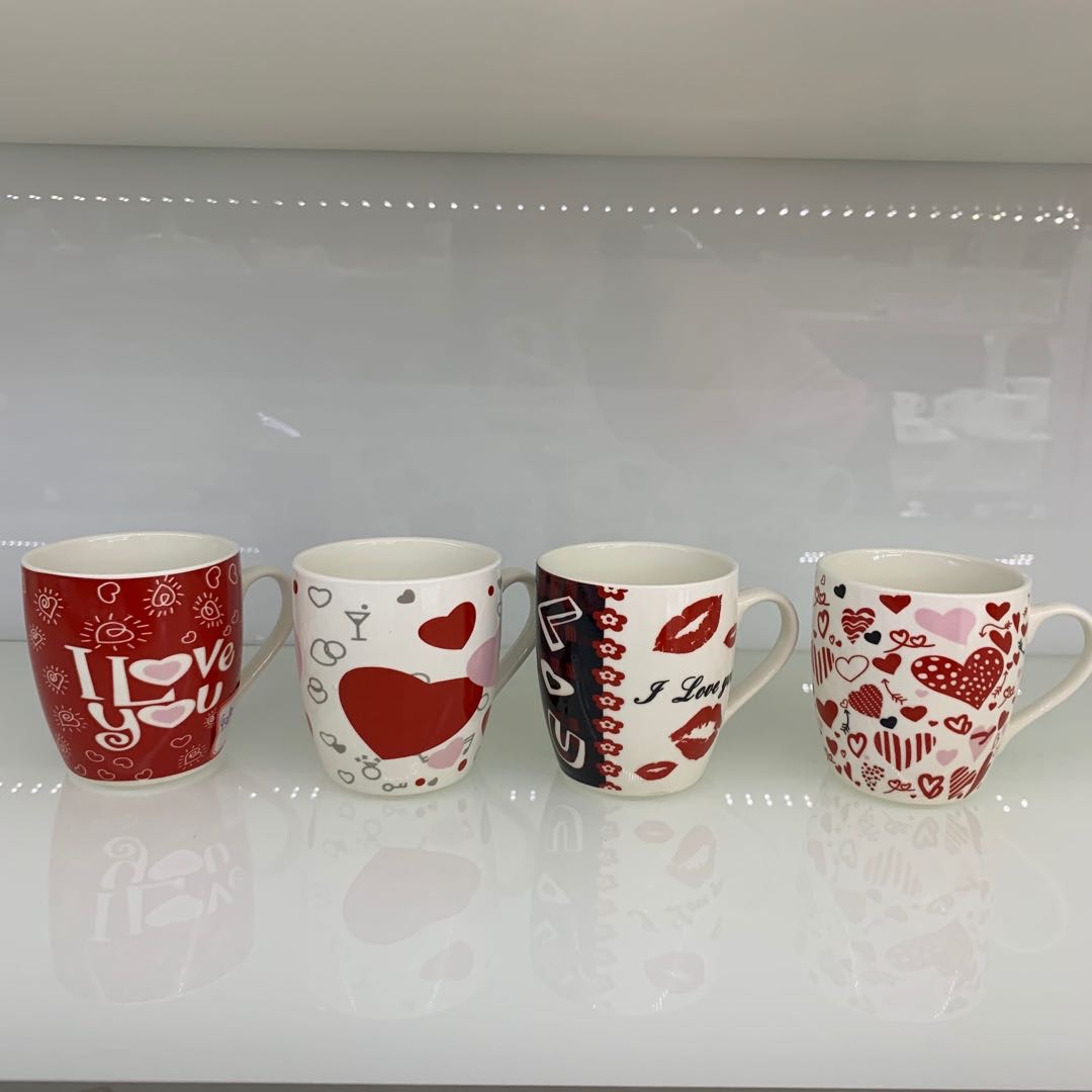 手绘釉下彩个性陶瓷杯大容量水杯茶杯情侣杯子简约复古马克杯