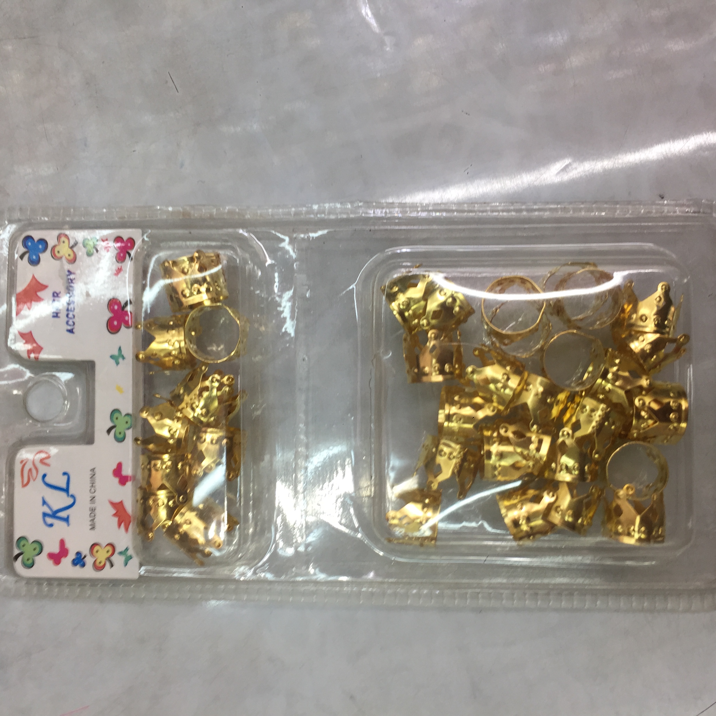 地摊爆款女学生发绳发饰艺饰配饰头绳头饰皮筋配件DIY合金串珠小珠子批发