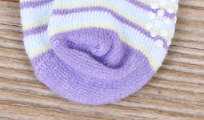 紫色动物图案防滑点宝宝袜舒适透气童袜详情图3