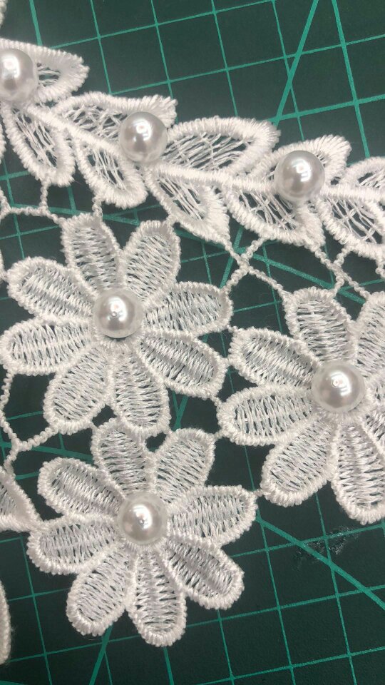 Wholesale of high-end collar embroidery women's clothing fabric accessories and lace Specification image