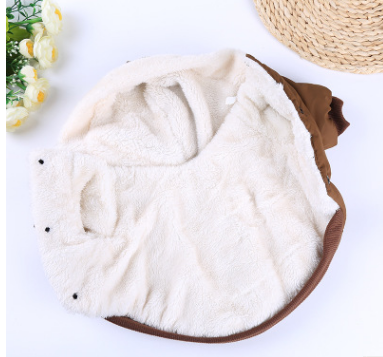 Winter puppy cotton-padded clothes with fleece garments Specification image