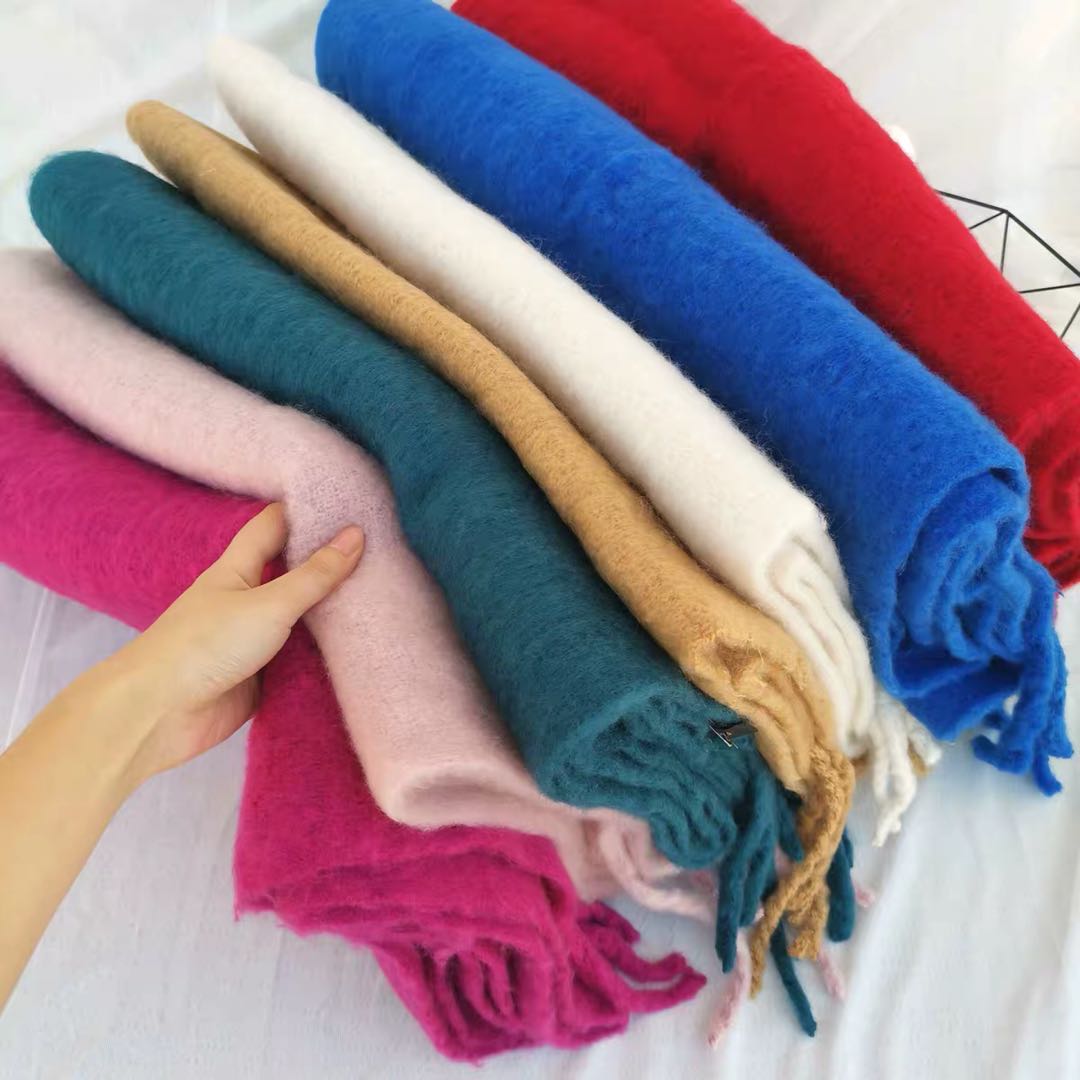 Women's Shawl Autumn-Winter Coat Literary And Casual Explosive Scarf Specification drawing