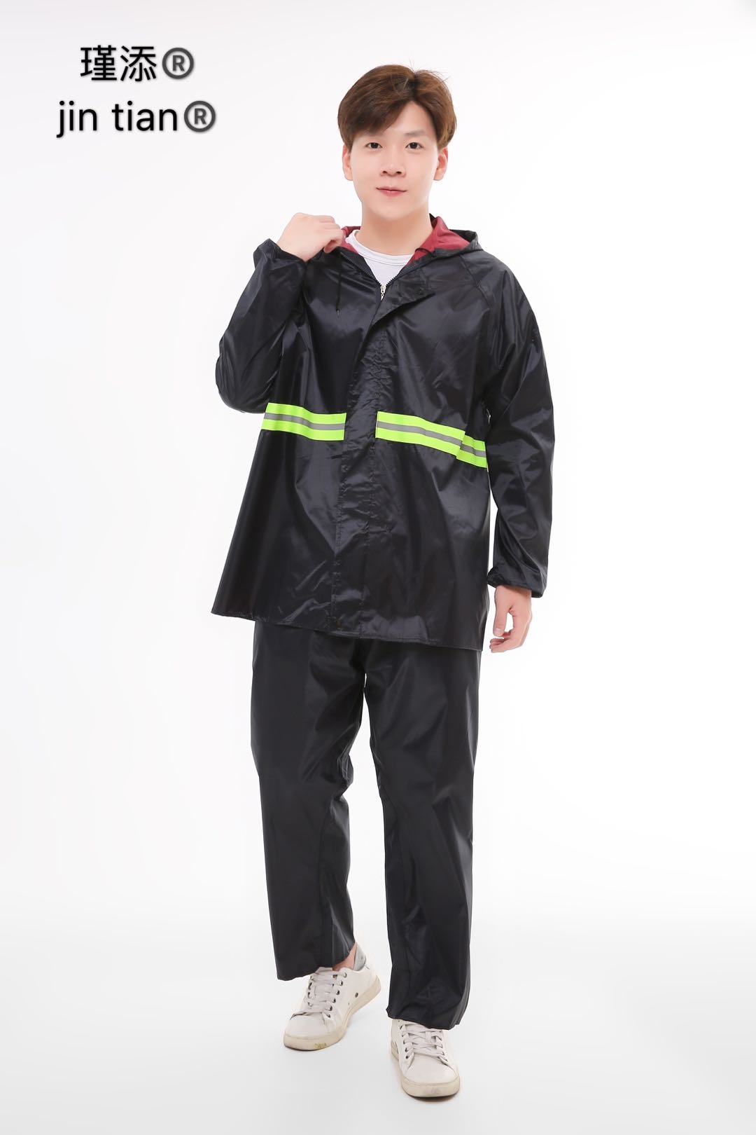 Men's suit raincoat, Oxford cloth raincoat, disassembled raincoat Specification image