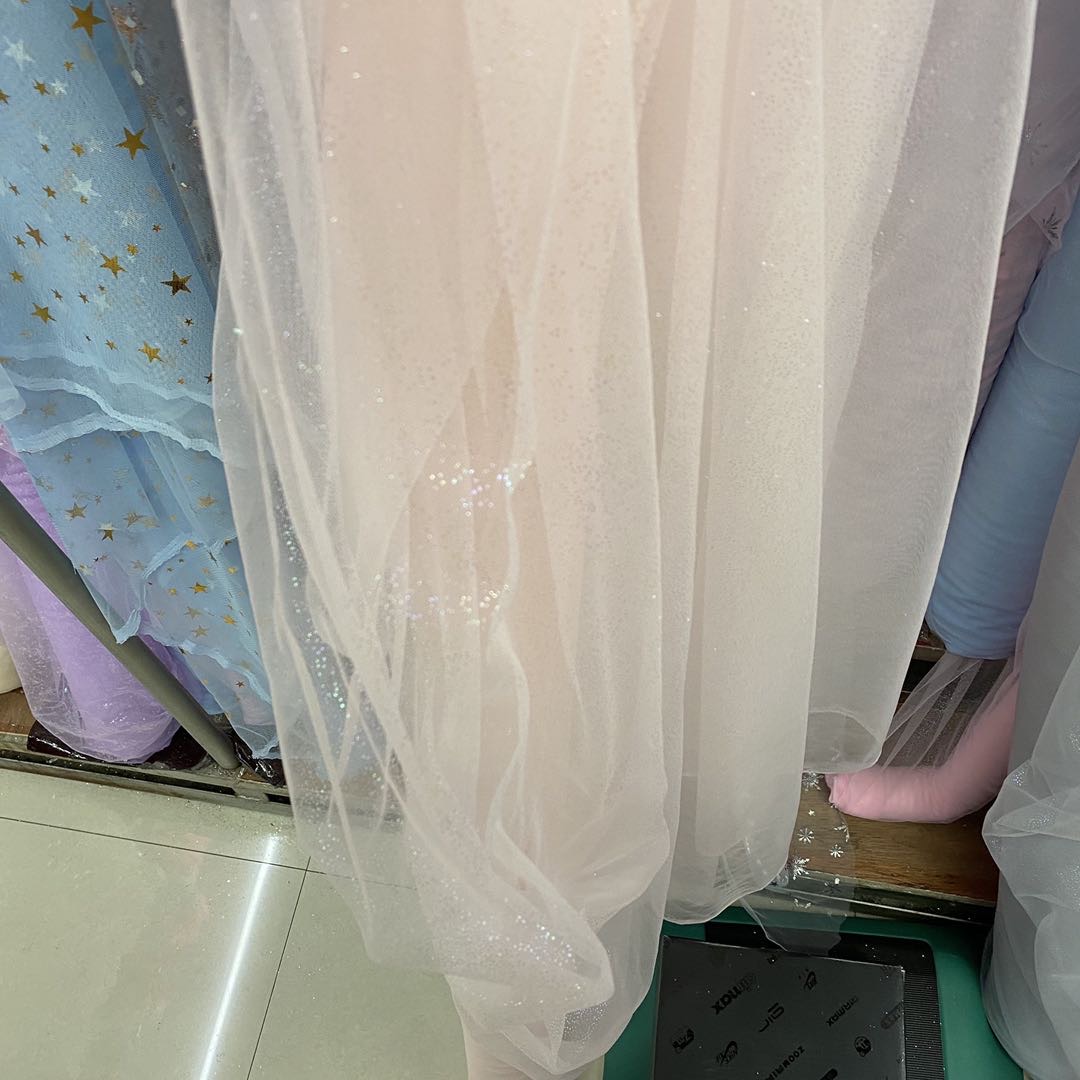 厂家直销涤纶30A、36A六角网眼布 网布 网纱 蓬蓬裙面料 印花布料产品图