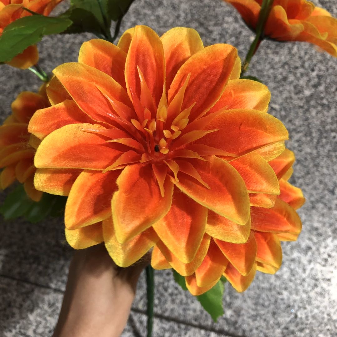 Decorative flower arrangement: 12-head gladiolus bouquet, home display, landscape decoration, wedding photography props, artificial flowers, artificial flowers details Picture