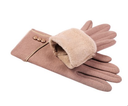 Ladies' gloves for autumn and winter: Korean-style non-fleece gloves, fashionable driving and outdoor cycling warm gloves, touchscreen gloves