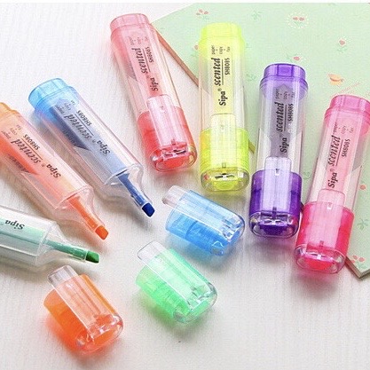 Xin Xin Cultural Office Learning Stationery Writing Tools Fluorescent Pen Fluorescent Marker Pen Thick Head Students With A Small Fresh Candy Color Oblique Head Highlight Color Pen Korean Version Recording Pen details Picture