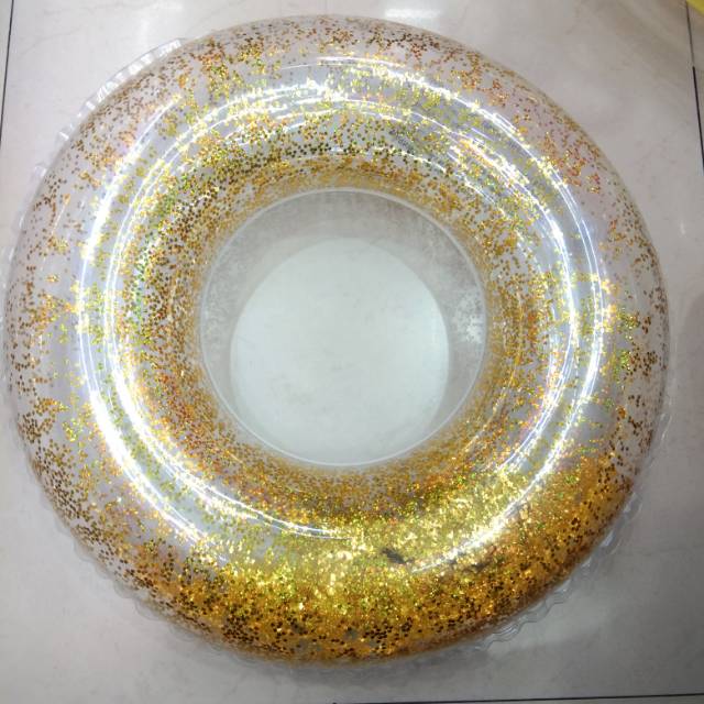 Factory direct sales of pvc children's golden sequin round swimming rings mixed in wholesale
