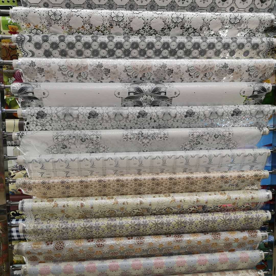 PVC烫金桌布防水免洗欧式台布长方形防滑隔热餐垫厂家直销