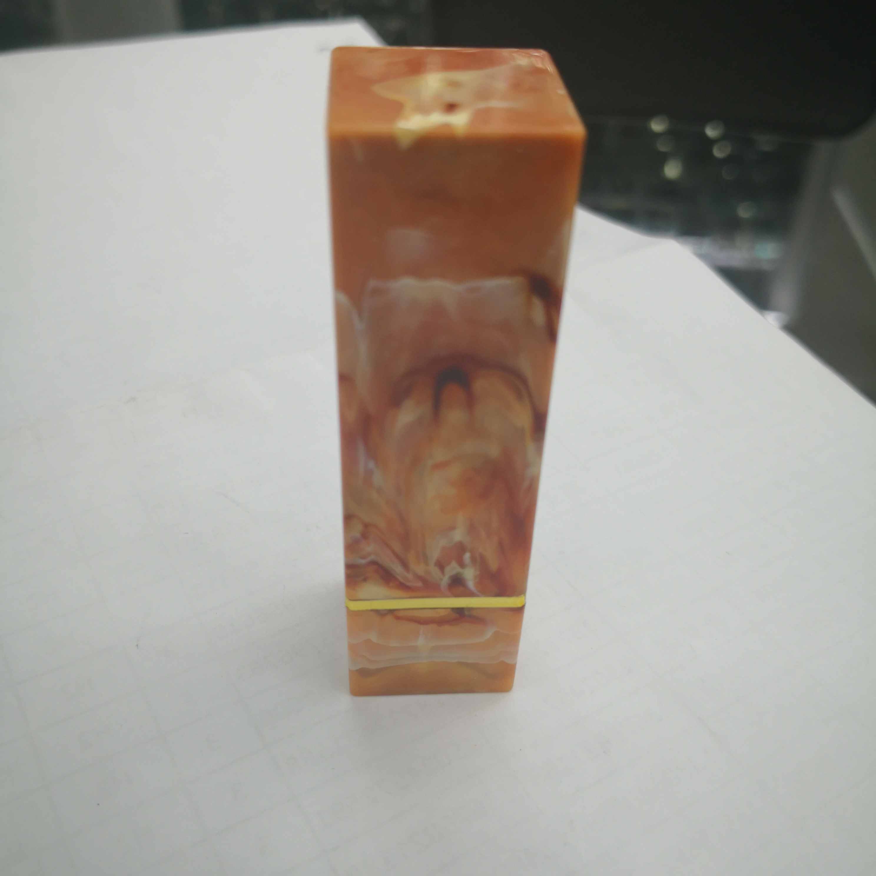 master drawing of square jade lipstick shell empty tube