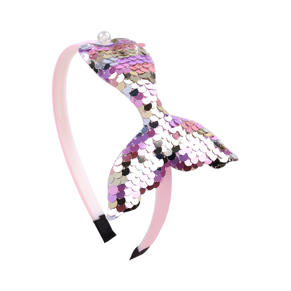 Cute baby hair accessory Mermaid sequin headband for kids