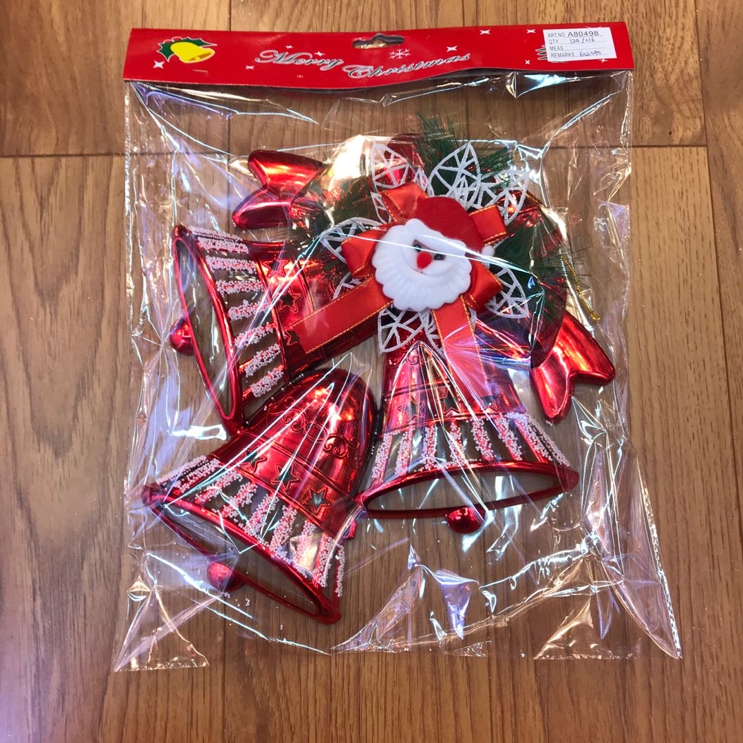 Christmas bell pendants, Christmas decorations, scene arrangement, store pendants, Christmas tree, small bell pendants