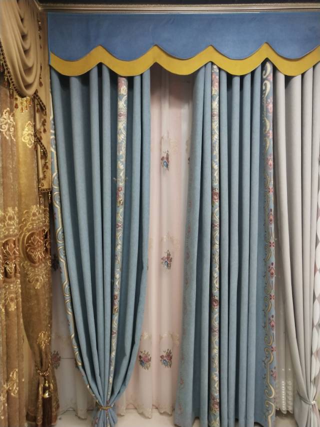 New style factory direct sales available for retail and wholesale. Kaxenier seamless splicing Chinese-style bedroom and living room fashion curtains