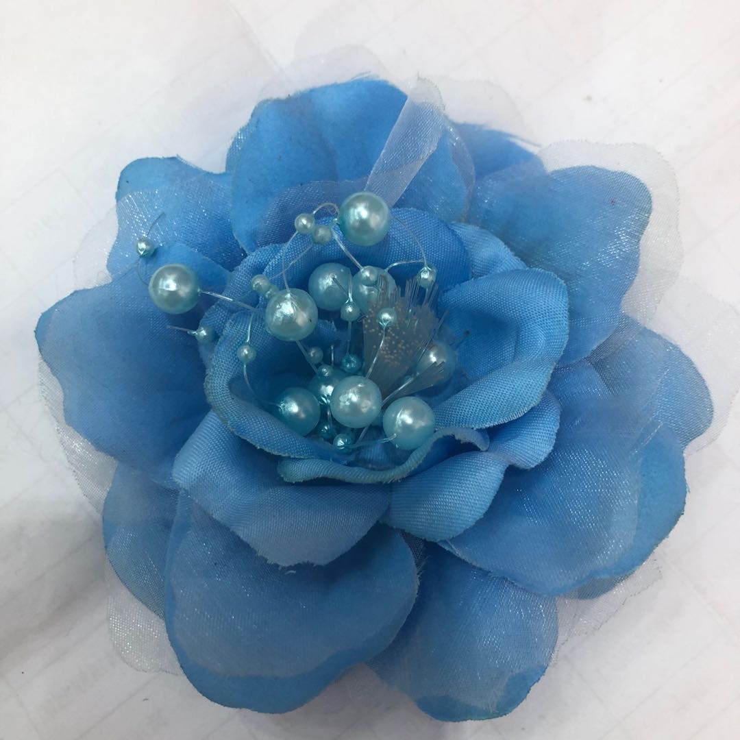 厂家直销蓝色日系手工写真宴会饰品新娘新郎胸花