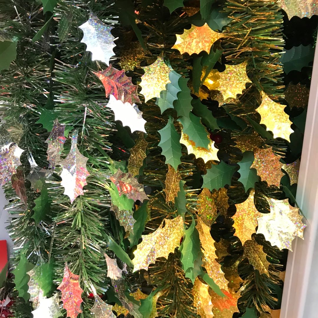 Christmas, wedding, latte art, birthday, Christmas wool strips, leaf color strips for decoration, kindergarten handicraft classroom ribbons