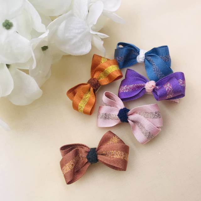 HL133 Korea gold and silver stripe shoes flower decoration materials gift packaging DIY accessories 2.5cm thumbnail