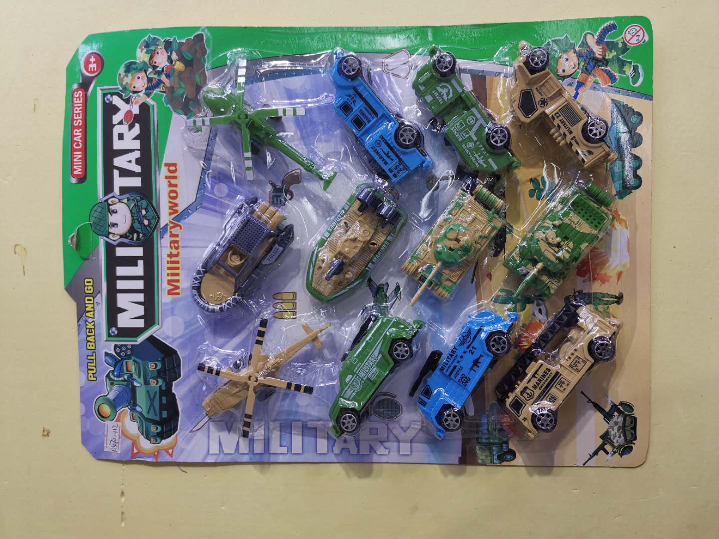 回力儿童益智小汽车惯性玩具模型宝宝男女孩军事组合