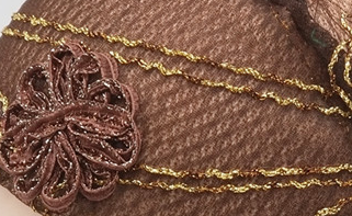 Women's Fashion Trend Everything With Muslim Bright Silk Embroidered Mesh Headscarf Specification drawing