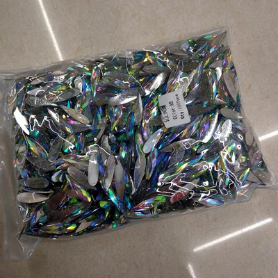 Factory Specializing In The Production Of Single-Hole Pendant Jewelry Glass Crystal Diamond Necklace Accessories Diy Earrings Accessories